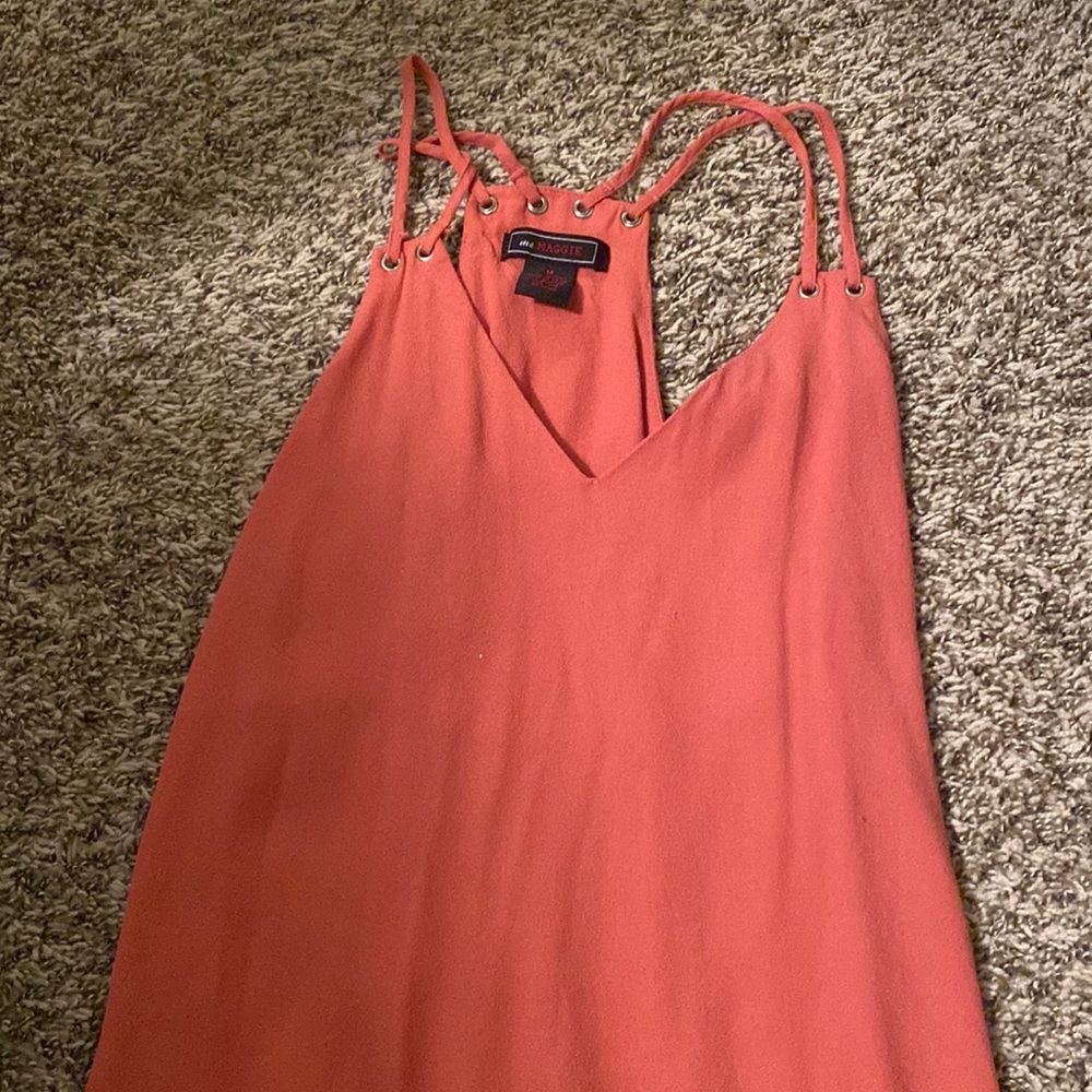 Orange razor back top